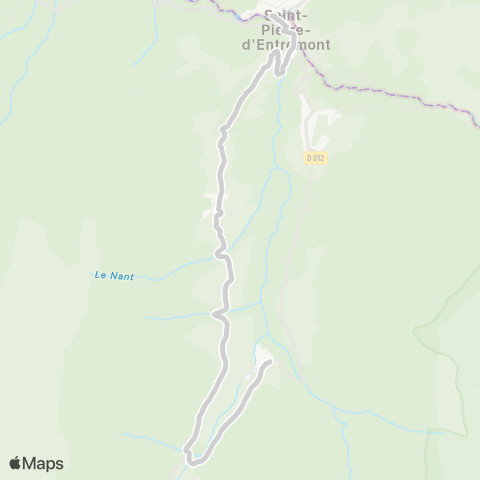 ARA Cars Région Isère - Scolaire Desserte Saint-Pierre-d'Entremont map