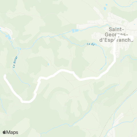 ARA Cars Région Isère - Scolaire Oytier St Oblas-St Georges d'Esperanche map
