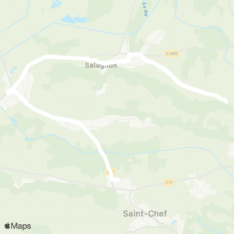 ARA Cars Région Isère - Scolaire Sermerieu-Salagnon-St Chef map