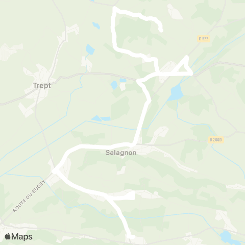 ARA Cars Région Isère - Scolaire Soleymieu-St Chef map