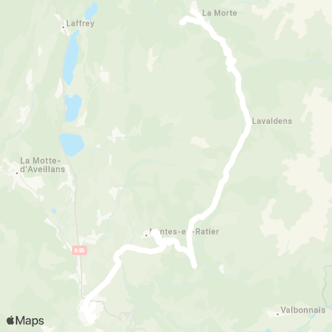 ARA Cars Région Isère - Scolaire La Morte-la Mure map