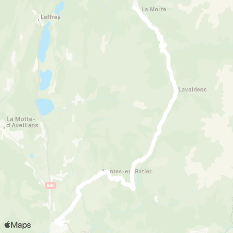 ARA Cars Région Isère - Scolaire Desserte la Morte map