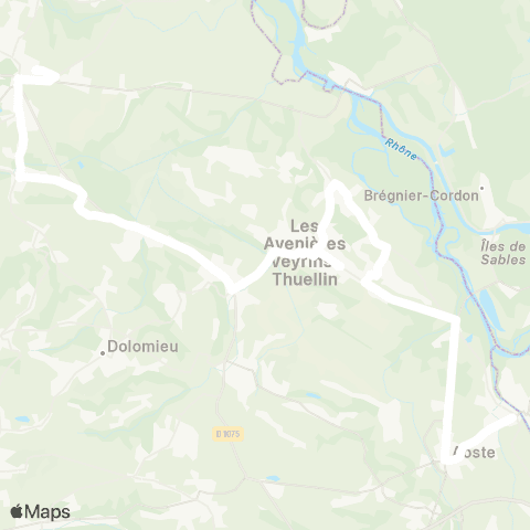 ARA Cars Région Isère - Scolaire Aoste-les Avenières-Morestel map