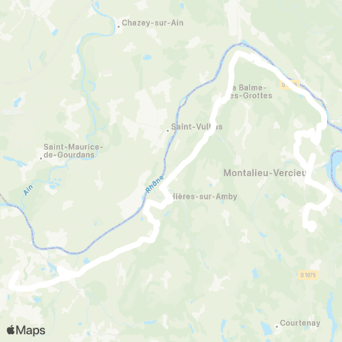 ARA Cars Région Isère - Scolaire Bouvesse-la Balme-Pont de Cheruy map