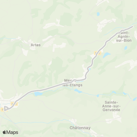 ARA Cars Région Isère - Scolaire St Agnin sur Bion-St Jean de Bournay map