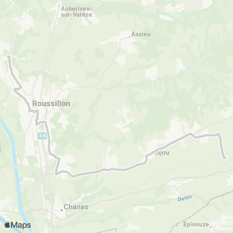 ARA Cars Région Isère - Scolaire Beaurepaire-le Péage de Roussillon map