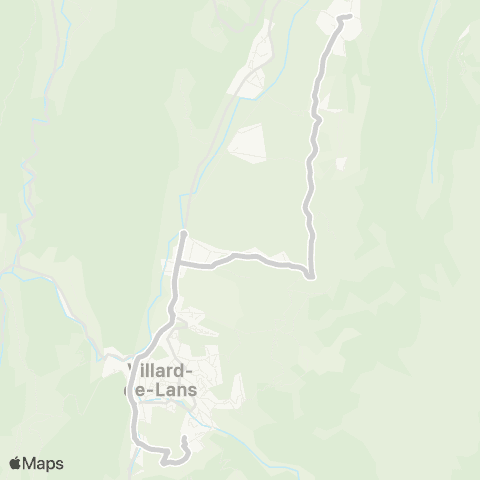 ARA Cars Région Isère - Scolaire Lans en Vercors-Villard de Lans map