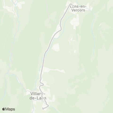 ARA Cars Région Isère - Scolaire Lans en Vercors-Villard de Lans map