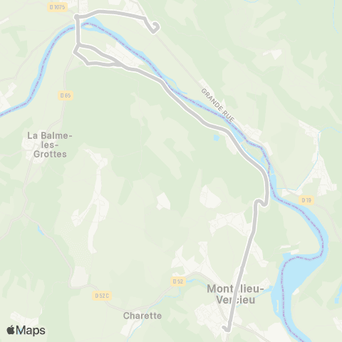 ARA Cars Région Isère - Scolaire Montalieu-St Sorlin en Bugey map