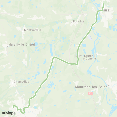 ARA Cars Région Loire Montbrison - Feurs map