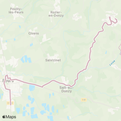 ARA Cars Région Loire Panissières - Feurs map