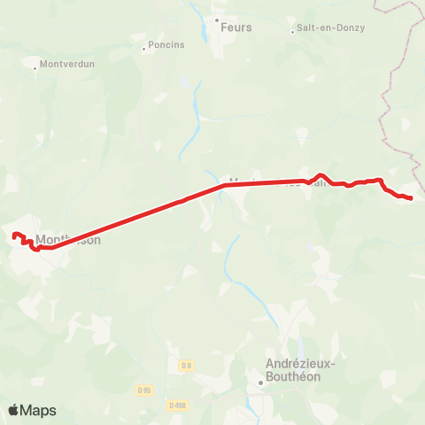 ARA Cars Région Loire Chazelles-sur-Lyon - Montbrison map