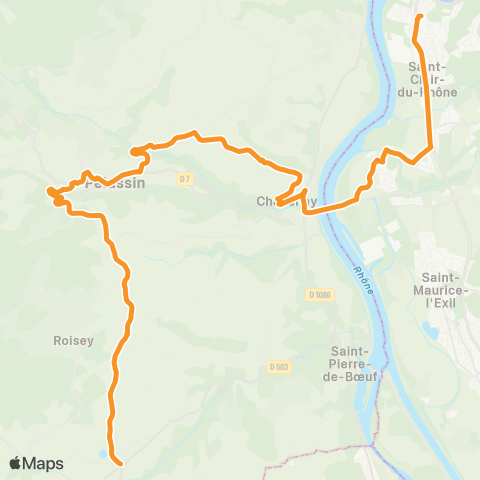 ARA Cars Région Loire Maclas - Saint-Clair-du-Rhone map