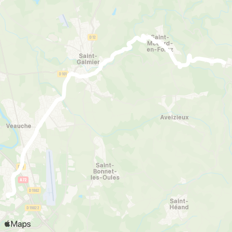 ARA Cars Région Loire Chevrières - Andrézieux-Bouthéon map