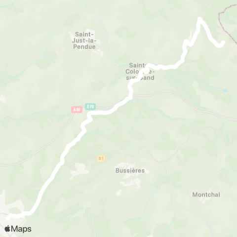 ARA Cars Région Loire St Cyr de Valorges - Balbigny map