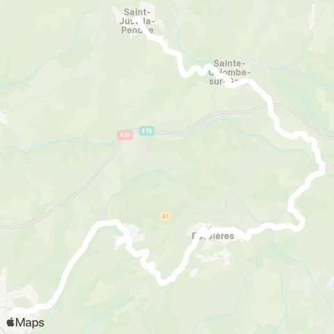 ARA Cars Région Loire St-Just-la-P-Balbigny map