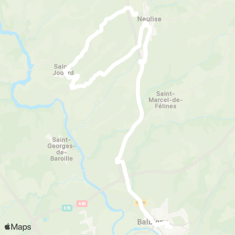 ARA Cars Région Loire Neulise-Balbigny map