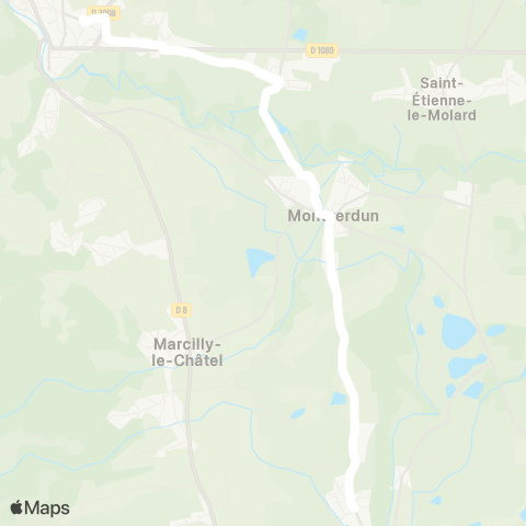 ARA Cars Région Loire Montverdun - Boën map