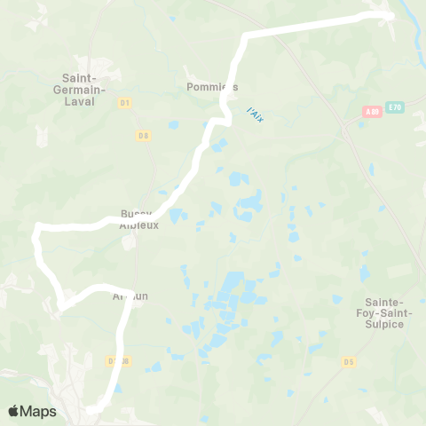 ARA Cars Région Loire St-Georges-de-Baroilles-Boën map