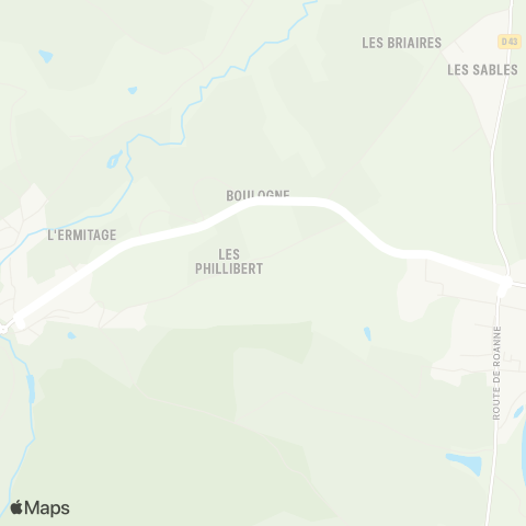 ARA Cars Région Loire La Benisson Dieu - Briennon map