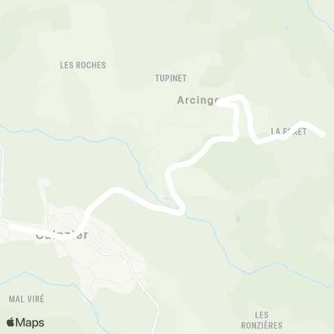 ARA Cars Région Loire Arcinges - Cuinzier map