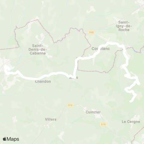 ARA Cars Région Loire Ecoche - Charlieu map