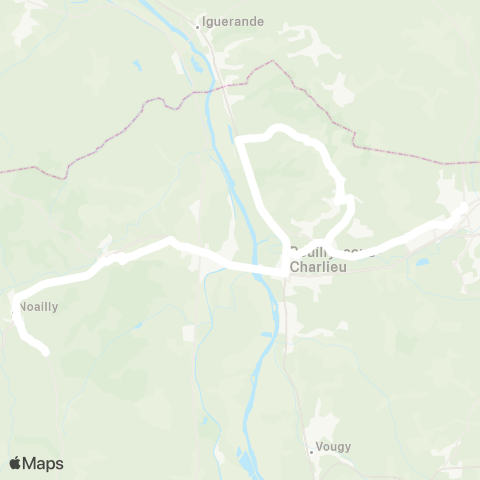 ARA Cars Région Loire Noailly - Charlieu map