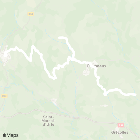 ARA Cars Région Loire Crémeaux - St Just en Chevalet map