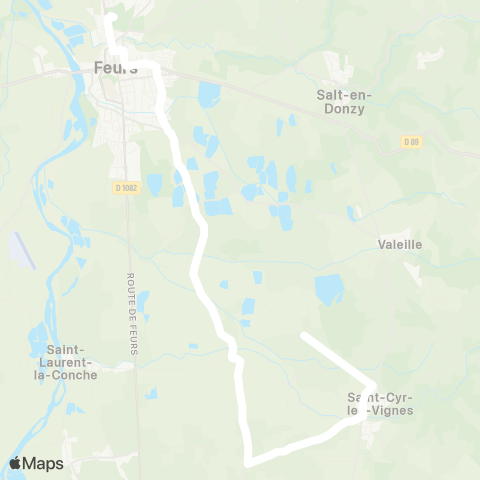 ARA Cars Région Loire Saint-Cyr-les-Vignes - Feurs map