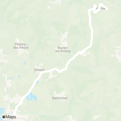 ARA Cars Région Loire Montchal - Feurs map