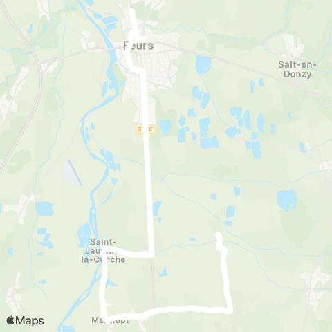 ARA Cars Région Loire St-Laurent-la-Conche - Feurs map