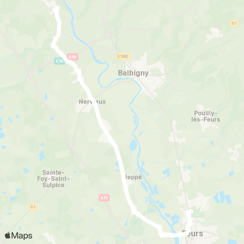 ARA Cars Région Loire St-Georges-de-B. - Feurs map