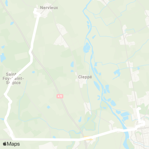 ARA Cars Région Loire Nervieux - Feurs map