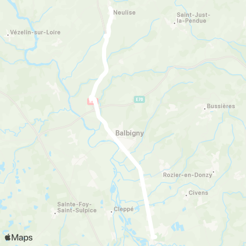 ARA Cars Région Loire Neulise-Feurs map