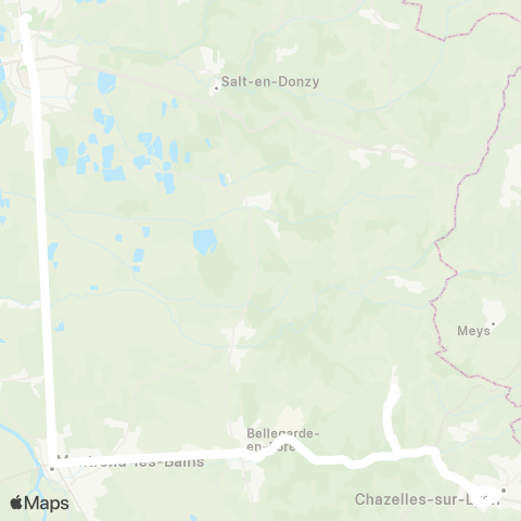 ARA Cars Région Loire Maringes - Feurs map