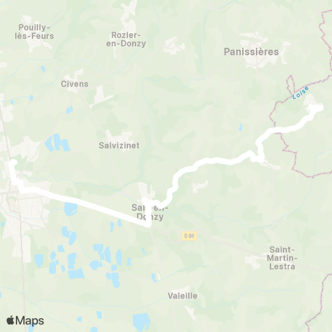 ARA Cars Région Loire Chambost-Longessaigne - Feurs map