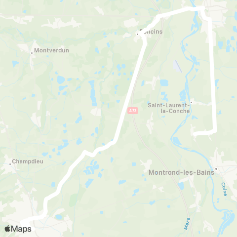 ARA Cars Région Loire Marclopt - Montbrison map