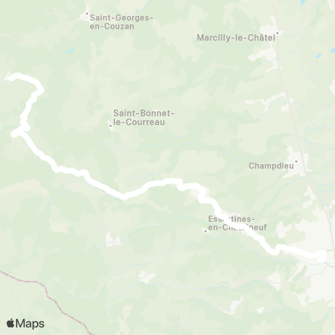 ARA Cars Région Loire Sauvain - Montbrison map