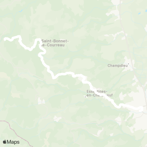 ARA Cars Région Loire St-Bonnet / Cour-Montbrison map