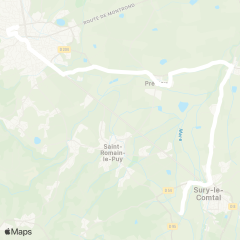 ARA Cars Région Loire Craintilleux - Montbrison map