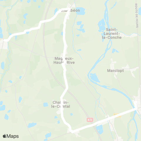 ARA Cars Région Loire Mornand-en-F-Montrond-les-Bains map