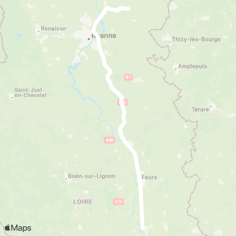 ARA Cars Région Loire Montrond - Nandax (Ressins) map