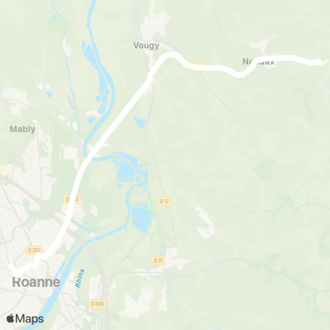 ARA Cars Région Loire Roanne - Nandax (Ressins) map