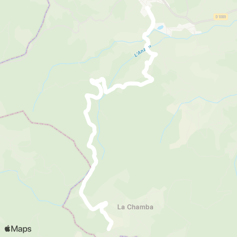 ARA Cars Région Loire La Chamba - Noirétable map