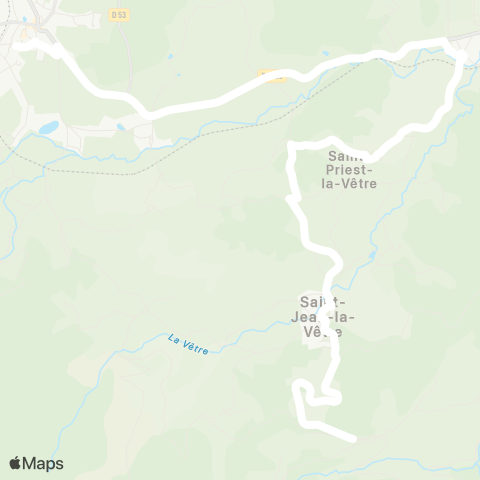 ARA Cars Région Loire St-Jean-la-Vêtre - Noirétable map