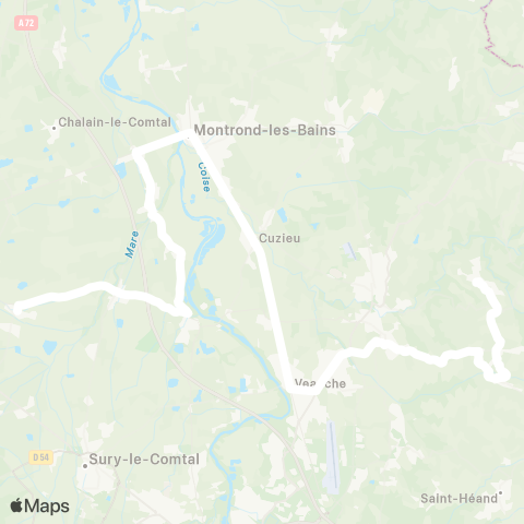 ARA Cars Région Loire St Médard en Forez - Précieux map