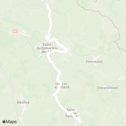 ARA Cars Région Loire St-Just la Pendue - Régny map