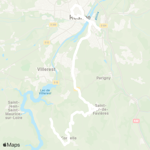 ARA Cars Région Loire Cordelle - Roanne map