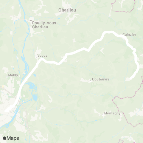 ARA Cars Région Loire Ecoche - Roanne map