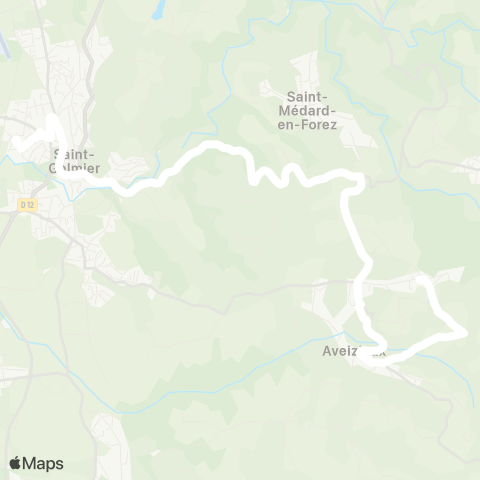 ARA Cars Région Loire Aveizieux - St Galmier map